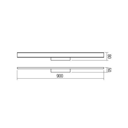 Redo 01-1527 - LED-peeglivalgusti vannituppa DAO 1xLED/36W/230V IP44