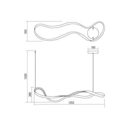 Redo 01-1531 - LED Hämardatav lühter NUBO LED/50W/230V