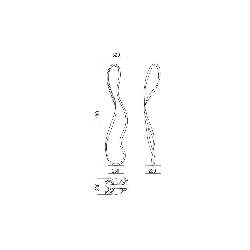 Redo 01-1532 - LED Hämardatav põrandalamp NUBO LED/34,5W/230V valge
