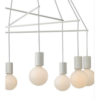 Redo 01-1564 - Rippvalgusti kaabliga MIKADO 8xE27/42W/230V läbimõõt 82 cm valge