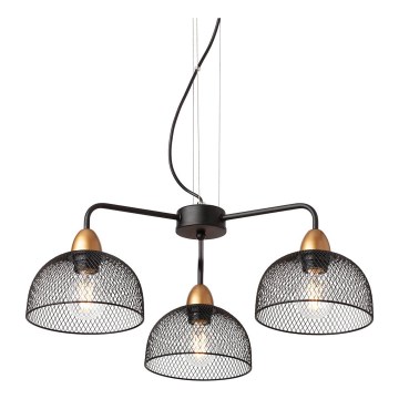 Redo 01-1573 - TAMIS rippvalgusti kaabliga 3xE27/42W/230V läbimõõt 59 cm must