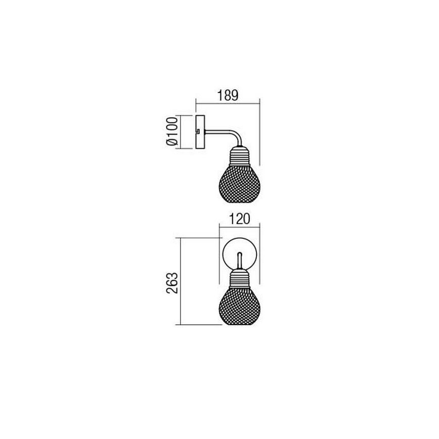 Redo 01-1575 - Seinavalgusti EDISON 1xE27/42W/230V