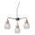 Redo 01-1579 - Ripplamp juhtmega EDISON 3xE27/42W/230V, läbimõõt 53 cm, must/vaskne
