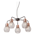 Redo 01-1580 - EDISON ripplühter kaabliga, 5x E27, maks. 42 W, 230 V, Ø 53 cm, must/vasest