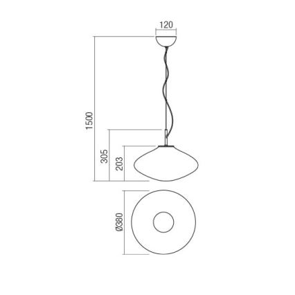 Redo 01-1619 - Lühter ABSOLUTE 1xE27/42W/230V hall