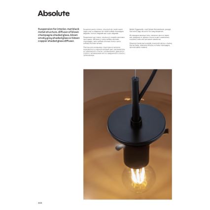 Redo 01-1620 - Lühter ABSOLUTE 1xE27/42W/230V vask