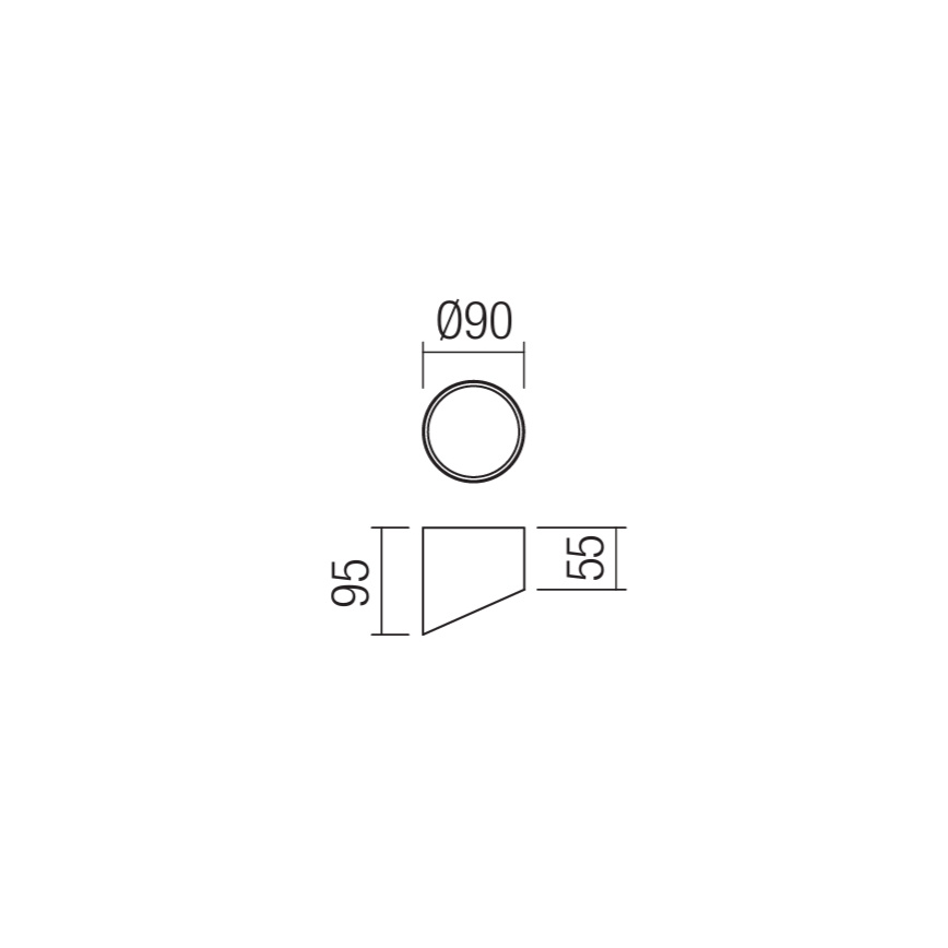 Redo 01-1626 - LED-punktvalgusti UTO LED/6W/230V läbimõõt 9 cm must