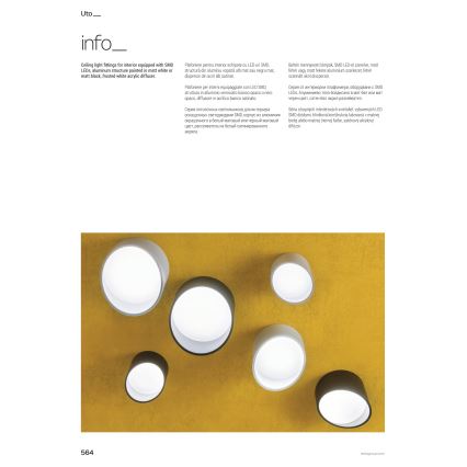 Redo 01-1629 - LED-spottvalgusti UTO LED/18W/230V, läbimõõt 14 cm, valge