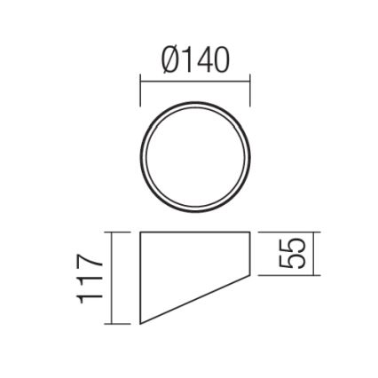 Redo 01-1629 - LED-spottvalgusti UTO LED/18W/230V, läbimõõt 14 cm, valge