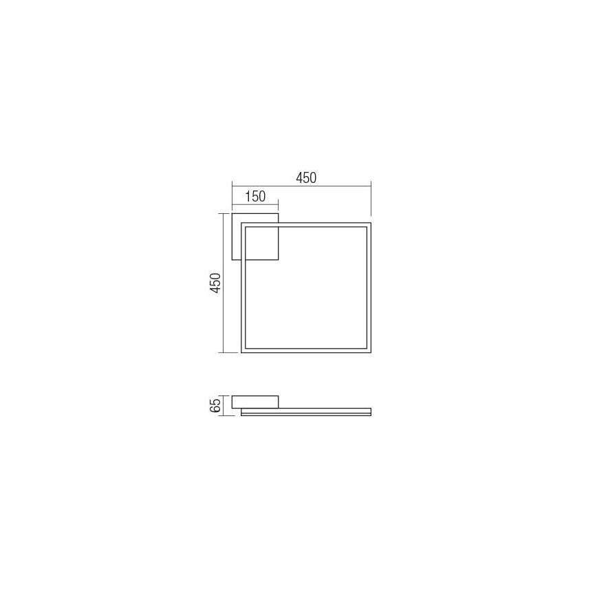 Redo 01-1638 - Hämardatav LED-laevalgusti KLEE LED/30W/230V 45x45 cm valge