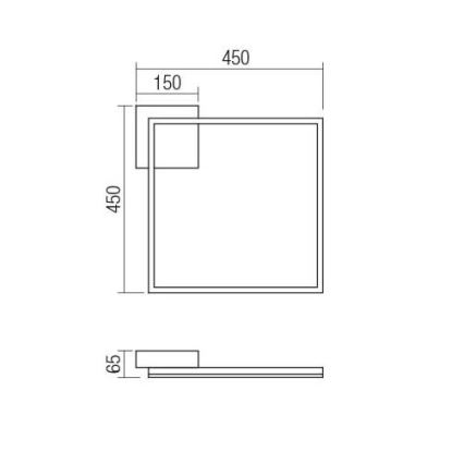 Redo 01-1639 - hämardatav LED-laelamp KLEE LED/30W/230V 45x45 cm kuldne