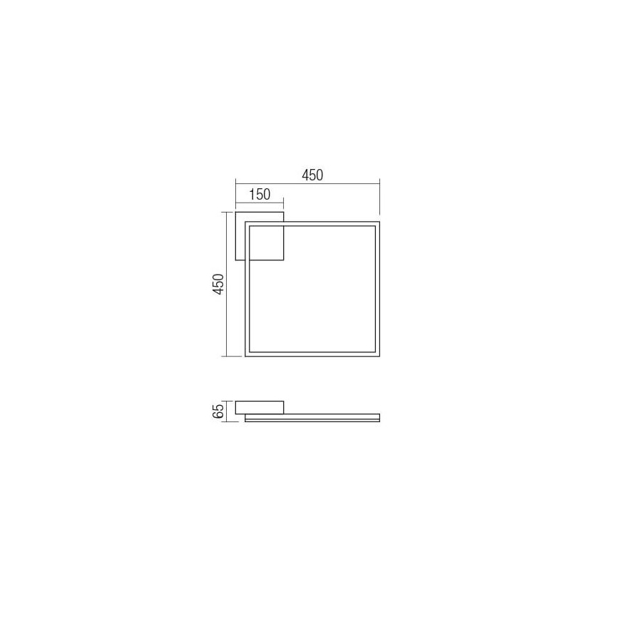 Redo 01-1639 - hämardatav LED-laelamp KLEE LED/30W/230V 45x45 cm kuldne