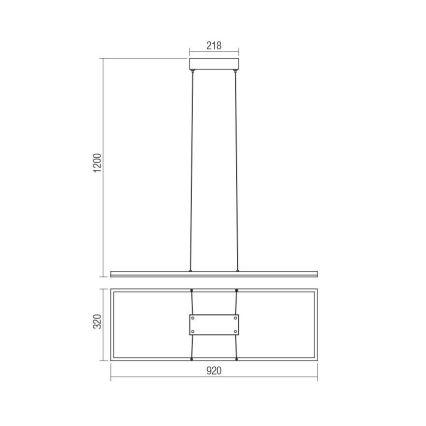 Redo 01-1645 - LED Lühter KLEE 1xLED/48W/230V