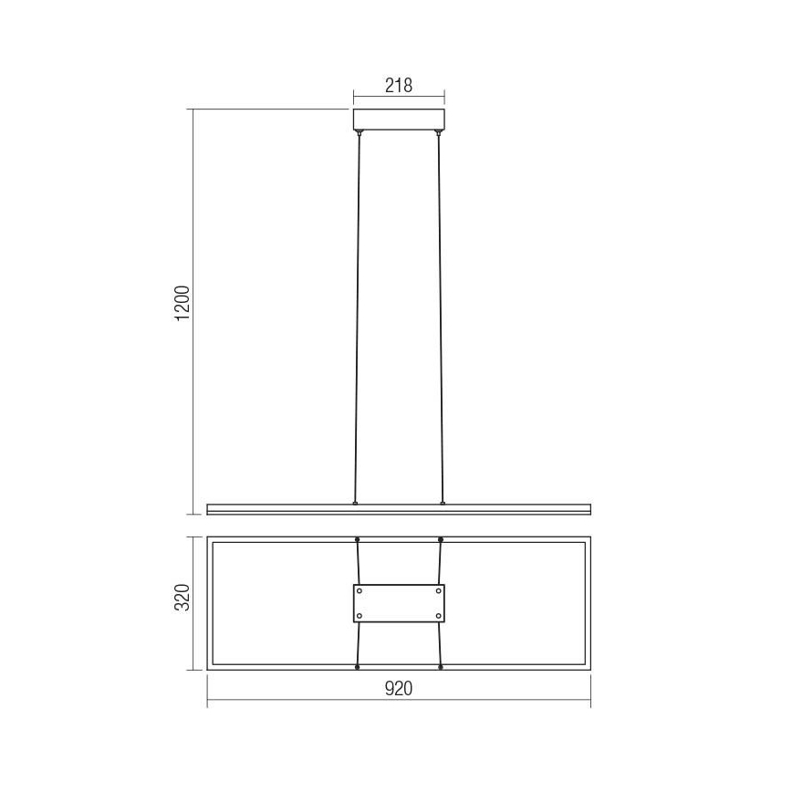 Redo 01-1645 - LED Lühter KLEE 1xLED/48W/230V