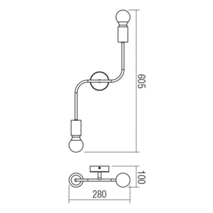 Redo 01-1668 - Laevalgusti YAK 2xE27/42W/230V