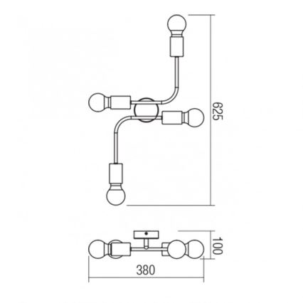 Redo 01-1669 - Laevalgusti YAK 4xE27/42W/230V