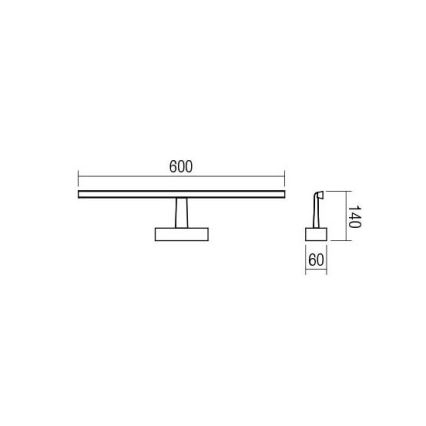 Redo 01-1671 - LED-peeglivalgustus vannituppa NEPTUNE LED/12W/230V IP44