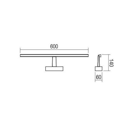 Redo 01-1672 - LED-peeglivalgustus vannituppa NEPTUNE LED/12W/230V IP44