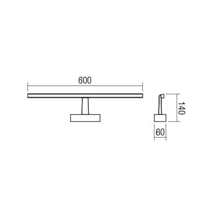 Redo 01-1673 - LED-peeglivalgustus vannituppa NEPTUNE LED/12W/230V IP44