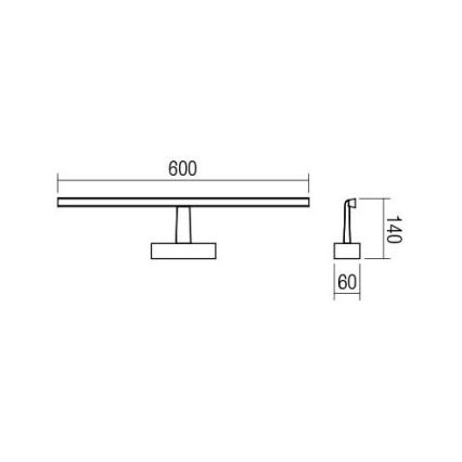 Redo 01-1674 - LED-peeglivalgustus vannituppa NEPTUNE LED/12W/230V IP44