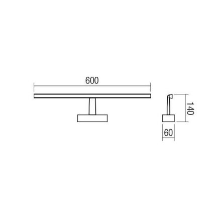 Redo 01-1674 - LED-peeglivalgustus vannituppa NEPTUNE LED/12W/230V IP44