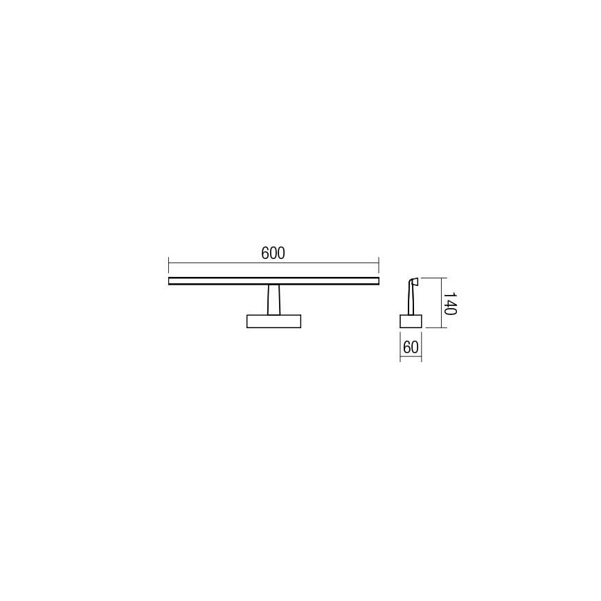 Redo 01-1674 - LED-peeglivalgustus vannituppa NEPTUNE LED/12W/230V IP44