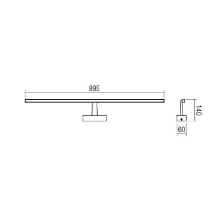 Redo 01-1676 - LED-peeglivalgustus vannituppa NEPTUNE LED/18W/230V IP44