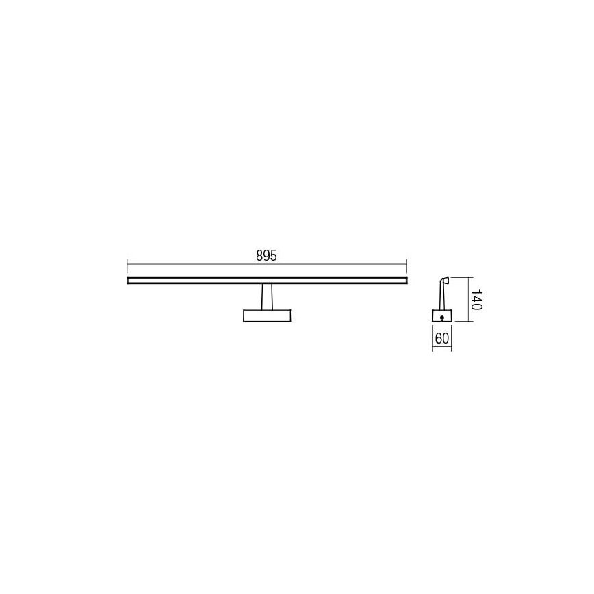 Redo 01-1676 - LED-peeglivalgustus vannituppa NEPTUNE LED/18W/230V IP44