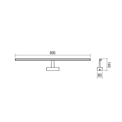 Redo 01-1677 - LED-peeglivalgusti vannituppa NEPTUNE 1xLED/18W/230V IP44