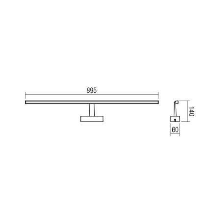 Redo 01-1678 - LED-peeglivalgustus vannituppa NEPTUNE 1xLED/18W/230V IP44