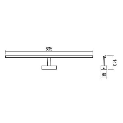 Redo 01-1678 - LED-peeglivalgustus vannituppa NEPTUNE 1xLED/18W/230V IP44