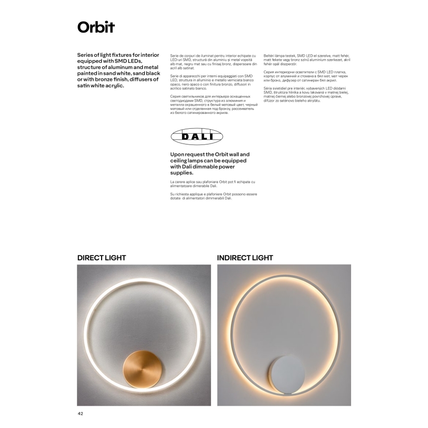 Redo 01-1701 - LED Seinavalgusti ORBIT LED/28W/230V