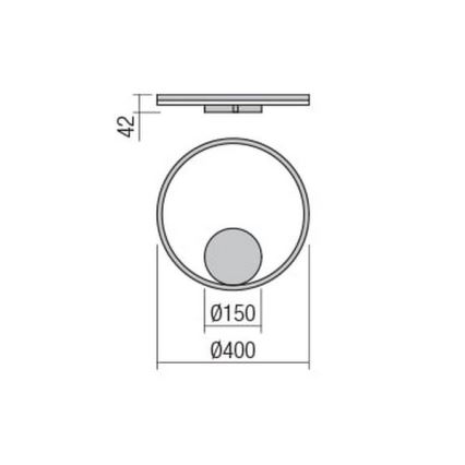 Redo 01-1701 - LED Seinavalgusti ORBIT LED/28W/230V