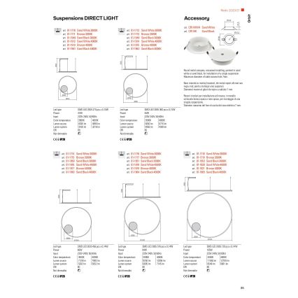 Redo 01-1712 - LED Lühter ORBIT LED/55W/230V