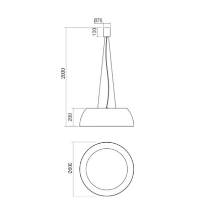 Redo 01-1732 - LED Lühter BLAIR LED/55W/230V 3000K valge