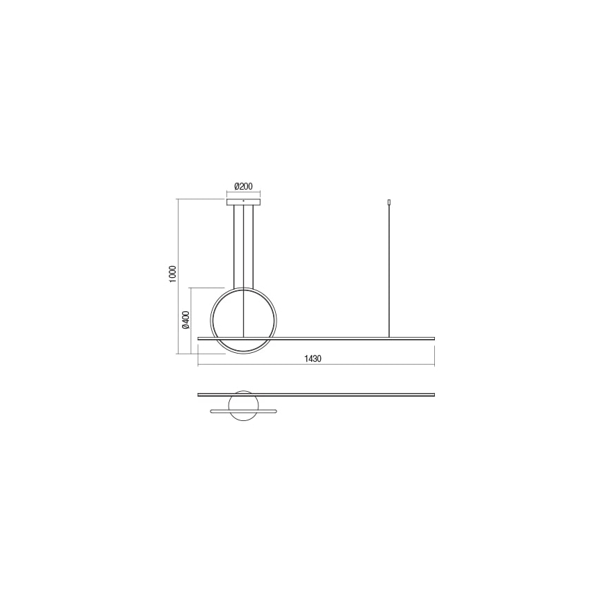 Redo 01-1734 - LED Hämardatav lühter GIOTTO LED/46W/230V valge