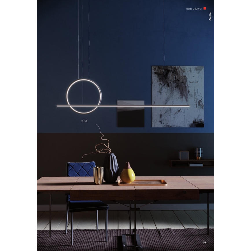Redo 01-1735 - LED Hämardatav lühter GIOTTO LED/46W/230V must