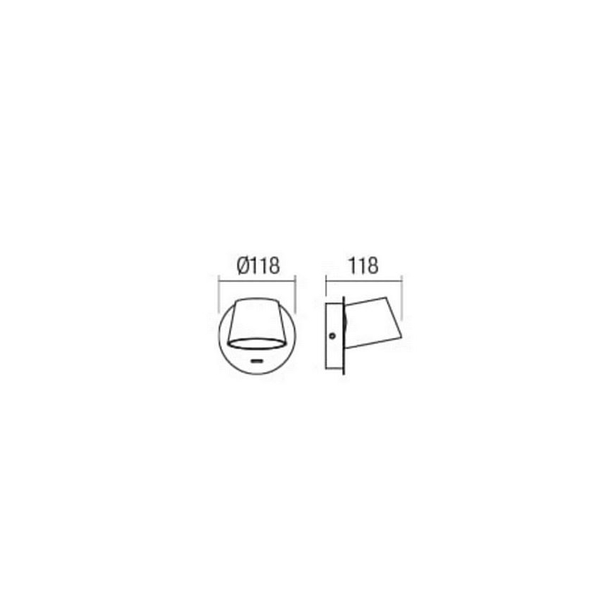 Redo 01-1739 - LED Seinavalgusti SHAKER LED/6W/230V