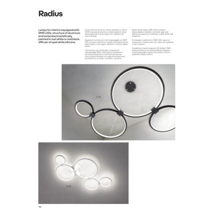 Redo 01-1742 - LED Lühter RADIUS LED/45W/230V valge