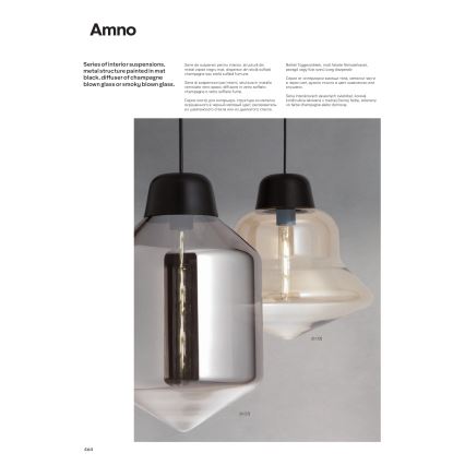 Redo 01-1773 - Lühter AMNO 1x/E27/42W/230V d. 26 cm hall