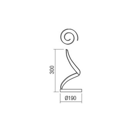 Redo 01-1815 - LED laualamp TORSION LED/11W/230V valge
