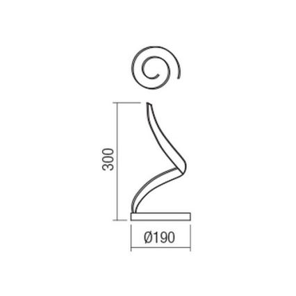 Redo 01-1816 - LED laualamp TORSION LED/11W/230V 3000K pronksivärvi