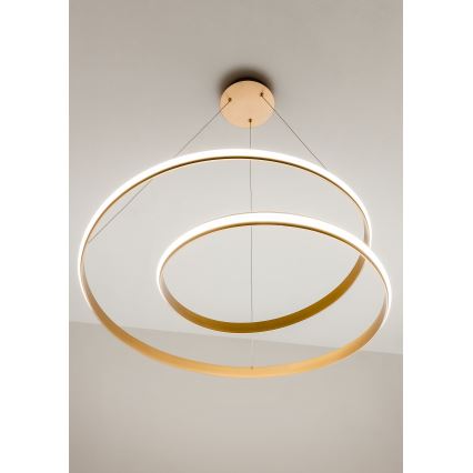 Redo 01-1889 - TORSION LED hämardatav rippvalgusti kaablil LED/29W/230V 4000K Ø 55 cm pronks
