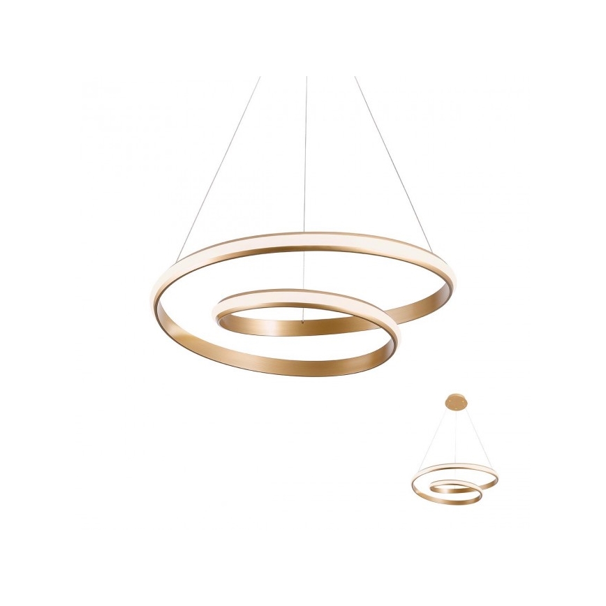 Redo 01-1889 - TORSION LED hämardatav ripplühter kaablil LED/29W/230V Ø 55 cm, pronks