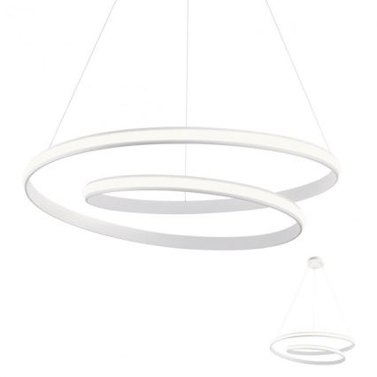 Redo 01-1890 - Hämardatav LED-rippvalgusti kaablil TORSION LED/35W/230V, läbimõõt 75 cm, valge