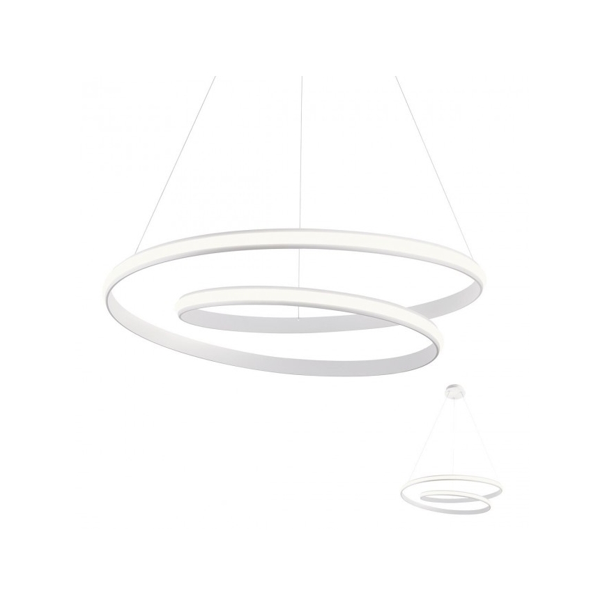 Redo 01-1890 - Hämardatav LED-rippvalgusti kaablil TORSION LED/35W/230V, läbimõõt 75 cm, valge