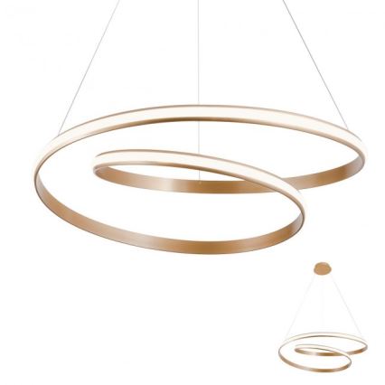 Redo 01-1891 - LED hämardatav ripplühter kaabliga TORSION LED/35W/230V 4000K läbimõõt 75 cm pronksivärvi
