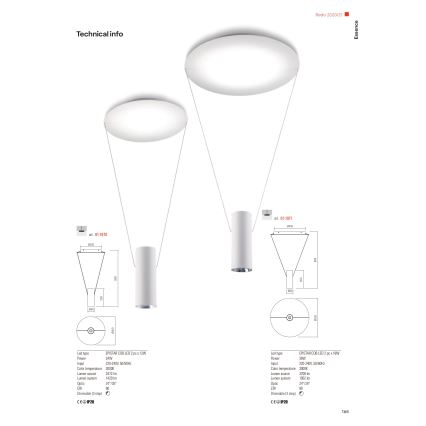Redo 01-1970 - LED Hämardatav lühter ESSENCE LED/24W/230V CRI 90 3000K valge