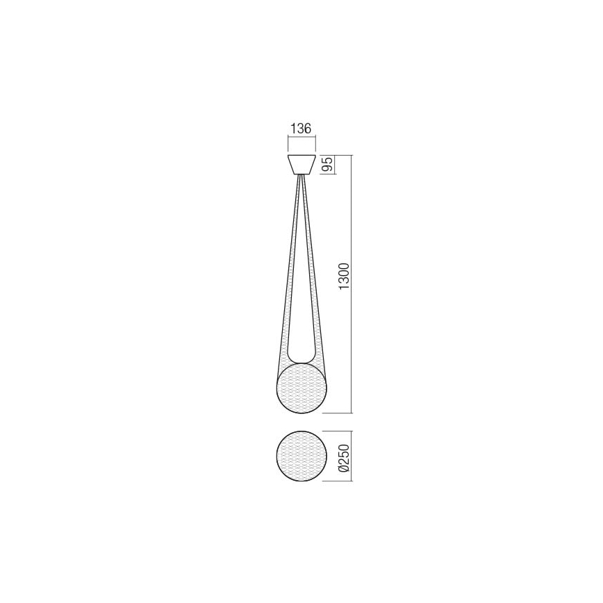 Redo 01-1972 - LED Lühter ALLURIA 1xE27/5W/230V d. 25 cm