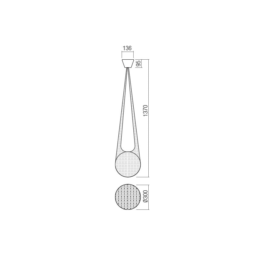 Redo 01-1973 - LED Lühter ALLURIA 1xE27/7W/230V d. 30 cm